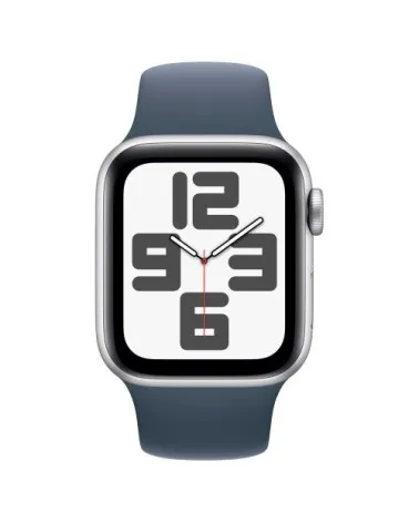 Apple Watch SE 2020 40 mm GPS  Argent + bracelet sport Bleu S/M reconditionnée | Ma Fabrik